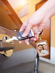 Breloc personalizat cu fotografie și text, breloc acrilic personalizat, breloc pentru cupluri, cadou de ziua de naștere, aniversări, cadou pentru cupluri.