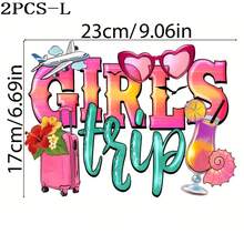 1pc/2pcs/3pcs Vintage Travel Iron Heat Transfer Stickers - Washable DIY Decals For Clothing, T-Shirts, Masks, Jeans And Backpacks, Featuring Lively Travel Themed Vinyl Stickers For Garments - Multicolor - View 10