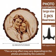 Customized Couple Photos, Personalized Gifts For Men & Women, Home Decor Gifts For Christmas, Boyfriend/Girlfriend Birthday, Anniversary Cat/Dog Memorial Gifts, Wedding Gifts, Valentine's Day Gifts, Personalized Premium Artwork Gifts, Upload Real Photos For Custom Framing And Engraving,Multi-Functional, Ornamental,Reusable,Exquisite,Stylish,High-Quality,Colorful,Modern,Custom,Personalized,Unique,Ideal Gifts For Him,Ideal Gifts For Her,Boyfriend,Dad,Girlfriend,Mom,Family,Friends,Tea Room,Home,Garden,Office,For Anniversaries,For Valentine's Day,For Mother's Day,For Birthdays,For Father's Day,For Graduation,For Weddings,For Housewarming,Customized Home Decor Supplies - 1pcs-round Wooden Board - View 8