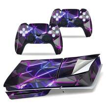 SUPSTICKER 1pc Geometric Pattern Skin Sticker, 2 Designs, Self-Adhesive, Scratch-Resistant, Waterproof, Removable, Suitable For Slim Game Console & Controller, An Ideal Choice For Beautifying, Transforming, Renovating 15.74x10.23inch - Multicolor - View 10