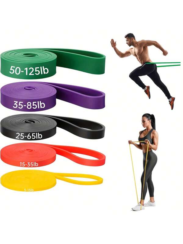 1 pieza Banda de resistencia, Bandas de ejercicio Asistir en dominadas - Juego de bandas de entrenamiento - Banda de movilidad Bandas de potencia para fuerza para hombres y mujeres Entrenamiento físico, Ejercicios en casa