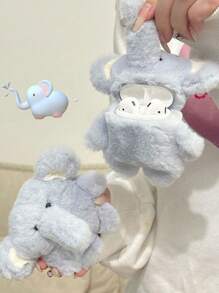 Cute Plush Elephant Case Compatible With AirPods 1/2, 3, Pro, Pro (2nd Generation), 4, Autumn/Winter