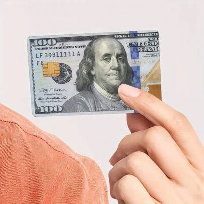 1pc Credit Card Decoration Sticker, Creative And Personalized Ultrathin Cool PVC Anti Fingerprint Durable Credit Card Protection Skin Cover, Superior Quality, Scratch Resistant And Friction Resistant, Suitable For Woman Man, Small Chip Card, Bank Cards, Credit Cards, Transportation Cards, Campus Cards DIY Decoration