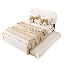 Bed Frames - White + Plush + 140cm*200cm - View 7
