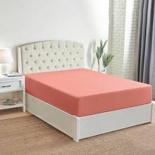 Mellanni King Fitted Sheet - Iconic Bedding Sheets With Up To 16 Inch Deep Pocket - Soft & Cooling - Fade & Stain Resistant - 1 PC (King, Light Blue) - 1621 Coral - View 3