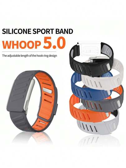 Brățări din silicon compatibile cu WHOOP Band 5.0, curea sport din silicon moale pentru băiat/fată, confortabilă și durabilă, cu brățări de schimb în formă de U pentru curelele ECG Whoop 5.0 Life