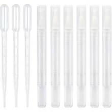 6pcs 3ml Empty Cuticle Oil Pen Tubes And 3pcs Pipettes, Clear Twist Nail Oil Pens With Brush Tip Cosmetic Container Applicators For Homemade Nail Oil, Lip Gloss, Eyelash Growth Liquid