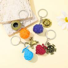 1 chiếc móc khóa trái cây cao su hình hoạt hình Anime One Piece cá nhân hóa, mặt dây chuyền trang trí thời trang, dây đeo túi có ngăn đựng thẻ ID, phụ kiện ô tô, quà tặng Giáng sinh - Nhiều màu - Xem 7