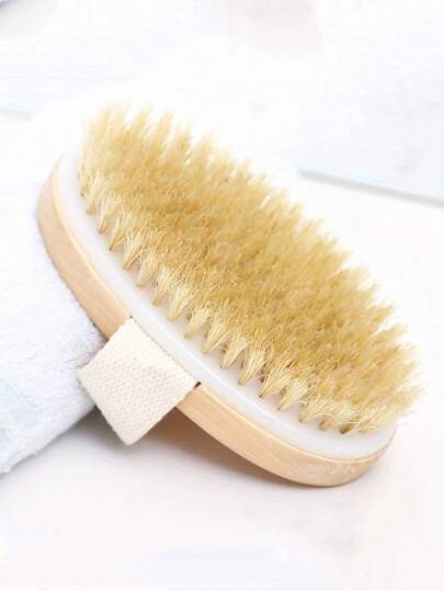 1 pezzo Spazzola per il corpo per il bagno, con setole naturali, massaggiatore per il corpo per il bagno, raschietto per la schiena per la doccia, spazzola multifunzione per il corpo, accessori da bagno