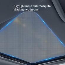 1件装新能源汽车磁性遮阳网窗帘汽车天窗防晒隔热夏季使用