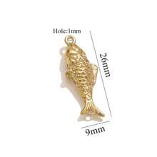 1pc Stainless Steel Fashion Design Small Fish Big Fish Pendant DIY Necklace Earrings Jewelry Accessories Making Gift