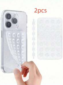 1pc Silicone Phone Sticky Grip Handle, Suction Phone Case Stand, Hands-Free Sticky Phone Handle For Selfie And Video, Mobile Finger Grip Stand