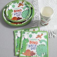 Bộ đồ ăn khủng long hoạt hình 80 món, đĩa tiệc 7/9 inch, khăn ăn, cốc, quà tặng tiệc sinh nhật, đồ trang trí, phù hợp làm đồ dùng tiệc sinh nhật, đĩa tráng miệng, cốc đựng đồ uống - Nhiều màu - Xem 2
