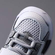 Zapatos deportivos para niños, zapatos de malla transpirables de moda para niños, zapatos de niña con suela blanda - Gris - Ver 6