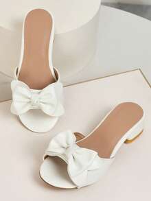 时尚可爱纯色露趾高跟凉鞋，适合女孩，透气轻便的正装凉鞋/拖鞋，适合婚礼、派对和表演