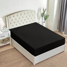 Mellanni King Fitted Sheet - Iconic Bedding Sheets With Up To 16 Inch Deep Pocket - Soft & Cooling - Fade & Stain Resistant - 1 PC (King, Light Blue) - 黑色 - 查看 8