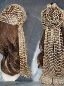 1 peça 65 cm brilhante strass decoração feminina chapéus escolares lenço de cabeça rave boate bonés