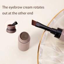 1pc Dual-Ended Eyebrow Pencil With Brush, Waterproof And Sweat-Proof, Smudge-Proof And Transfer-Proof