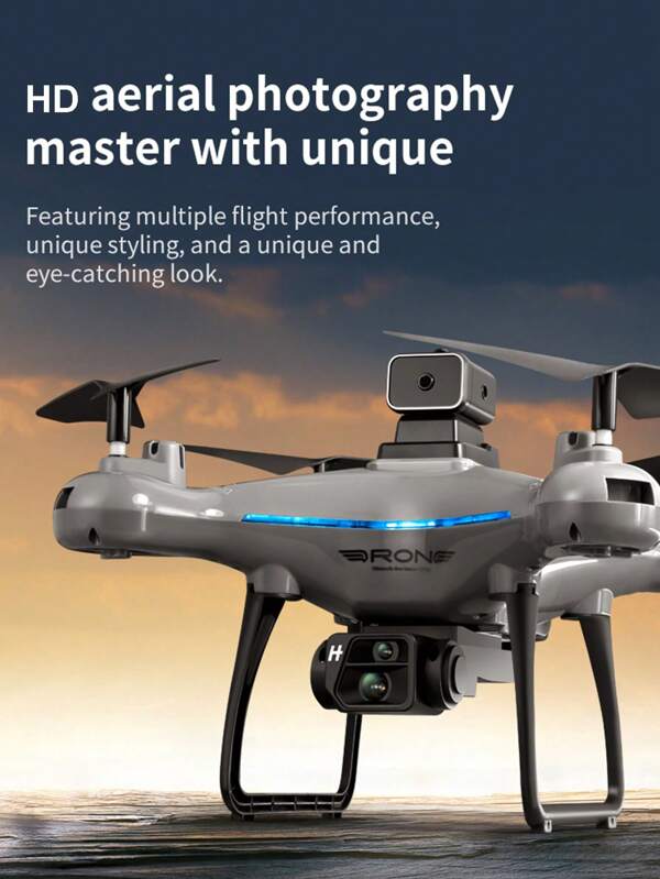 Drone KY102 MAX 720p de doble cámara, con detección de obstáculos, vuelo estacionario con flujo óptico - Control remoto con pantalla grande, motor sin escobillas, 2.4GHz inalámbrico, tiempo de vuelo de 5-9 minutos, perfecto para aventuras al aire libre y viajes, regalo ideal para vacaciones, diseño de drone moderno, juguete de drone