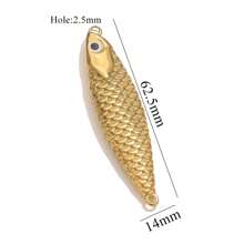 1pc Stainless Steel Fashion Design Small Fish Big Fish Pendant DIY Necklace Earrings Jewelry Accessories Making Gift