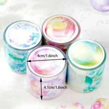 1 rollo de cinta washi de burbujas de color aleatorio para planificador/decoración de álbumes de recortes, útiles escolares, de vuelta a la escuela
