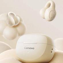 Lenovo 藍牙耳機EA420 骨傳導概念耳夾耳機 開放式狂甩不掉 藍牙5.4超低延遲 持久續航運動耳機 黑色 - 黑色 - 查看 2