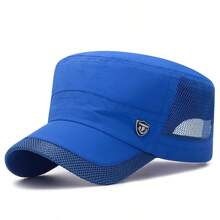 Herren schnell trocknende Mesh Flachkappenmütze, leichte atmungsaktive Sonnenschutzkappe, Unisex Outdoor Baseballkappe für Frühling und Sommer