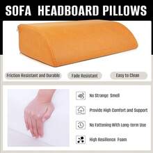 MEIJUANAA2PCS Sofa Couch Back Cushions, Backrest Support Pillow Elderly,Large Thick Lumbar Support Pillow Home (6x24x13.2 In, Linen, Medium) - Beige - View 4