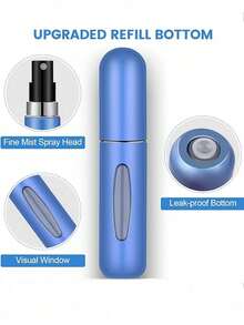 3 件 5ML 空香水喷雾瓶、可再填充香水雾化瓶、迷你喷雾瓶、小型口袋香水瓶、香味泵盒、便携式空香水容器，适用于旅行学校或派对旅行必需品、海滩旅行组织者、秋季装饰假期返校