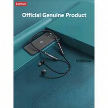 Lenovo 联想 HE05 X 1pc 蓝牙耳机 耳机 防水耳塞 HIFI 音响 磁吸式颈挂式耳机 运动耳机 中文包装 - 黑色 - 查看 3