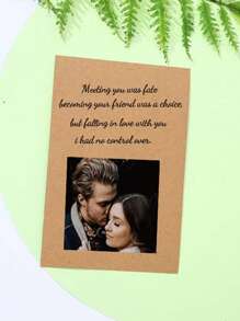 [Customized] Personalized Photo Greeting Card With Envelope, Customizable For Love, Birthday, Missing And Anniversary - Ideal Gift For Partner Or Friend, New Year Card, With Couple Photo, Valentine's Day, Multipurpose, Stamps, Minimalist Decor, Modern Unique, Personalized Wedding Gift School Supplies,Back To School