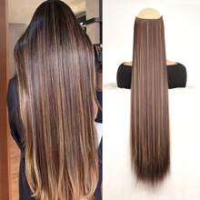 Synthetic 36-Inch Extra-Long Straight Clip-In Hair Extension, Suitable For Women To Wear, Perfect For Carnival.