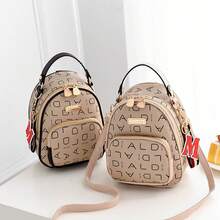 Women Fashion Backpacks - 白配棕 - 查看 4