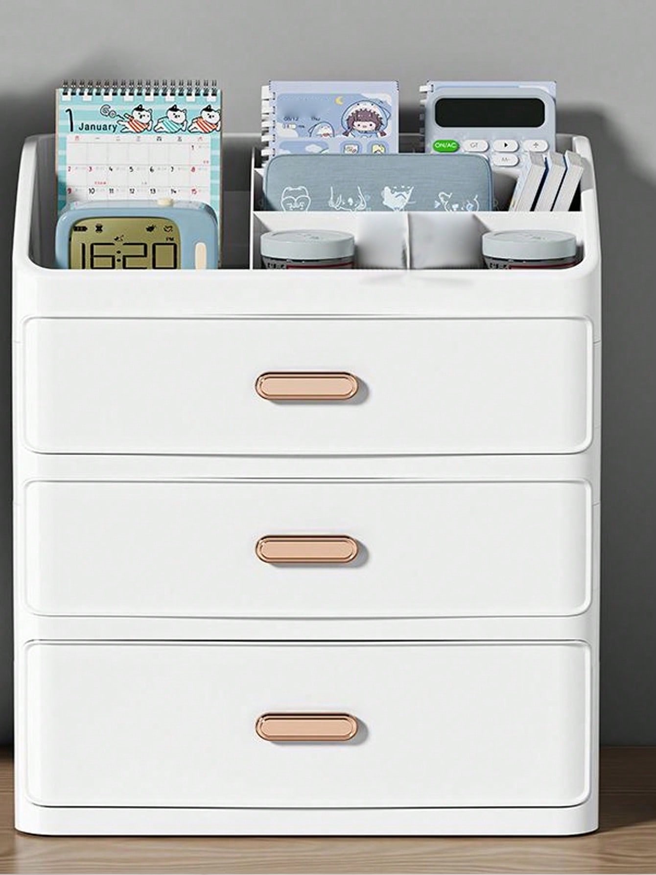 1 قطعة صندوق تخزين مكياج على الطراز الإسكندنافي مت...