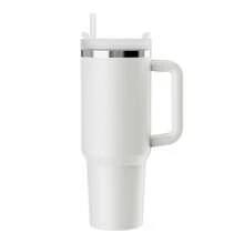 1 Piece, Compatible With Stanley Cup 40 Oz Stainless Steel Tumbler With Handle And Straw, 40oz Large Capacity Double Wall Vacuum Insulation Thermal Hot And Cold Beverages Flask Water Bottle For Home, Office And Outdoor Activities Camping,Ideal For Christmas(The Cleaning Brush And Straw Can Be Purchased Separately)