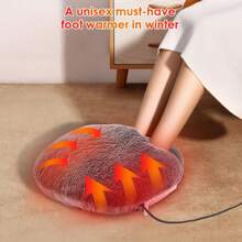 Hailicare 1pc USB Powered Electric Foot Warmer, Wrap Around Heel Design, Full Coverage Foot Warmer, Suitable For Office, Study Room, Bedroom, Living Room, Etc.