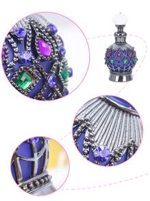 1pc 15ml Essential Oil Perfume Bottle, Reusable High-End Aromatherapy Bottle, Crystal Bottle, Small Capacity Fillable Aromatherapy Bottle, Holiday Travel Essential Oil Dispenser Bottle, Travel Size Aromatherapy Container, With Glass Dropper, Retro Dubai Style Bottle, Women's Gift, Valentine's Day Gift, Travel, Valentine's Day (No Perfume, Only Empty Bottle)