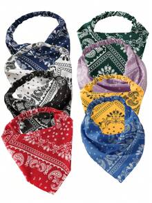 24*16cm 腰果印花弹力发带，女士头饰，发带，发套头巾头巾柔软，轻便时尚简约多功能户外旅行和运动礼品发饰头带，适合女性，学校用品，大学 - 彩色 - 查看 2