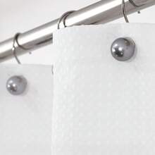MEIJUANAABlush Pink Shower Curtain Hooks - Elegant Pearl Design Rustproof Stainless Steel Rings - Stylish Coquette Bathroom Accessories & Women Moms Girls Lovers Of Farmhouse Boho Vintage Décor - Grey - View 5