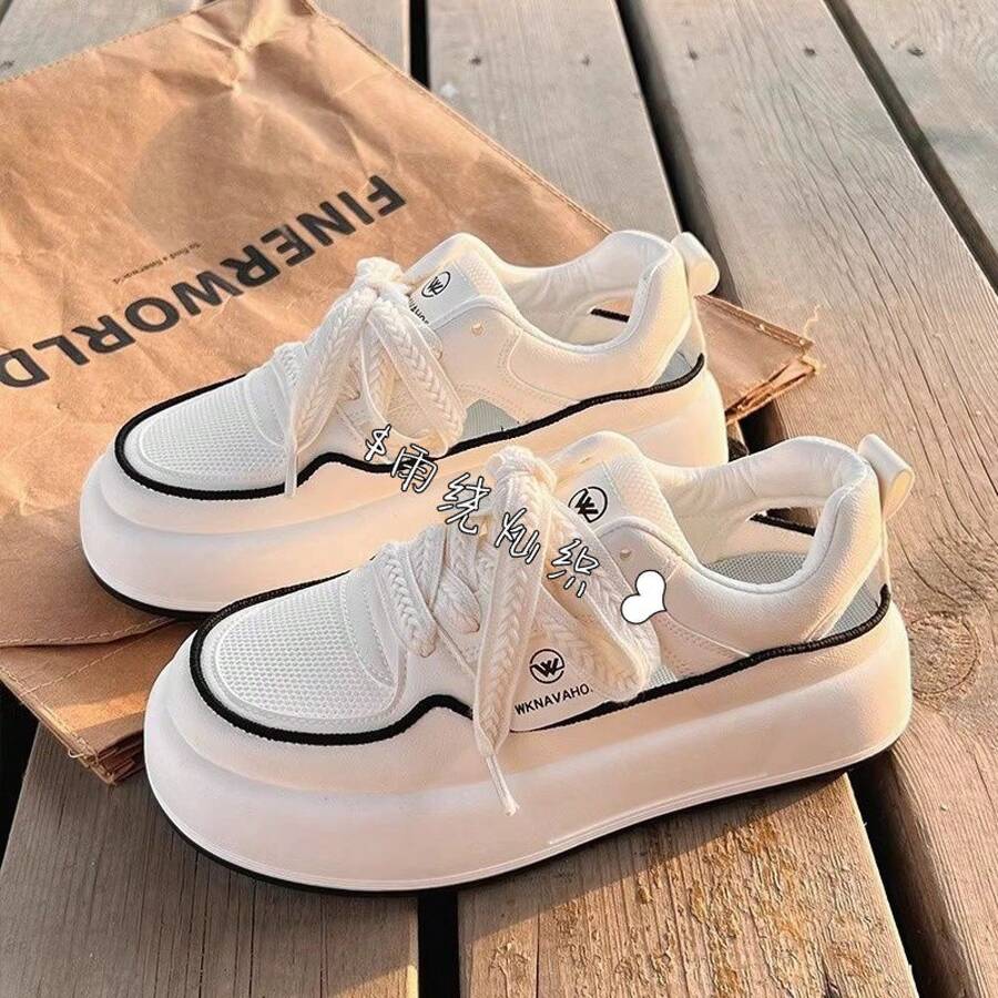 Women Sports Shoes - White Card-super Hot With Skirt and Mesh Shoes - View 1