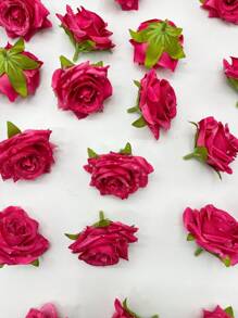 20/10/1pc Artificial Flowers Light Pink Roses Flower Heads For Wedding Party Decoration, Cake Decoration And Home Living Room Table Decoration,Fake Plants,Fall Decor,Room,Desk,Garden Decor