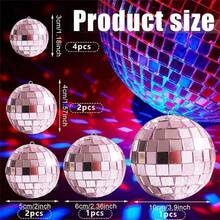 10个不同尺寸的迪斯科球套装 - 1.18英寸/1.57英寸/3.15英寸 - 各种银色圆形迪斯科气球，适合70年代80年代迪斯科主题生日、新年、派对、家居装饰、万圣节、圣诞节礼物、迪斯科球装饰、圣诞装饰、家居圣诞礼物、圣诞装饰 - 銀色 - 查看 13