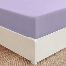 Mellanni King Fitted Sheet - Iconic Bedding Sheets With Up To 16 Inch Deep Pocket - Soft & Cooling - Fade & Stain Resistant - 1 PC (King, Light Blue) - 1356 Violet - 查看 1