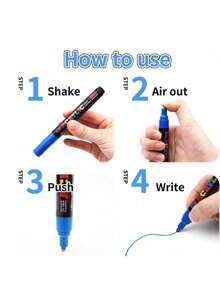 [鲜艳亚克力马克笔套装] 12/18/24 支鲜艳亚克力马克笔套装 - 中号 (2-3mm) 笔尖马克笔 - 适用于岩石绘画、黑纸、滑板装饰、木材、塑料、帆布、圣诞节祝福、学校用品、返校