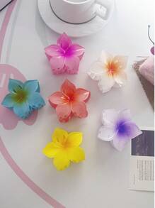 6 Pezzi Fermagli per capelli con fiore a 5 petali per donne, fermagli per capelli alla moda per vacanze al mare, per la parte posteriore della testa