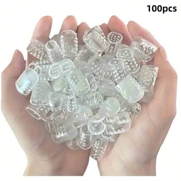 100pcs Silicone Finger & Toe Protector Sleeves - Breathable Anti-Friction Cushion,Reusable Soft Comfortable Silicone Guards For Manicure, Sports And Outdoor Activities, Suitable For Running, Cycling, Gym, Hiking