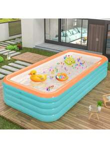 3-Ring 4-Ring Oversize Family Friendly Giant Inflatable Swimming Pool, Thick PVC, Foldable Portable Summer Water Park