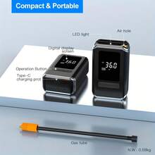Compresseur d'air sans fil pour voiture, Gonfleur portable électrique pour pneus de voiture, Pompe à haute pression