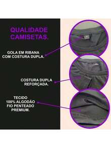 CAMISETA Masculina Algodão Adulto Plus Size Infantil Streetwear Casual Astronauta Cosmic - Preto - Visão 2