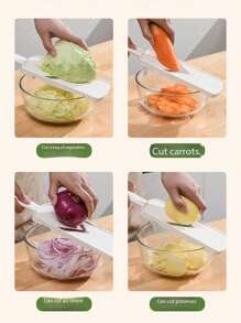 1 pieza Rebanador/Rallador de verduras tipo juliana para cocina, para col, zanahorias, preparación de ensaladas